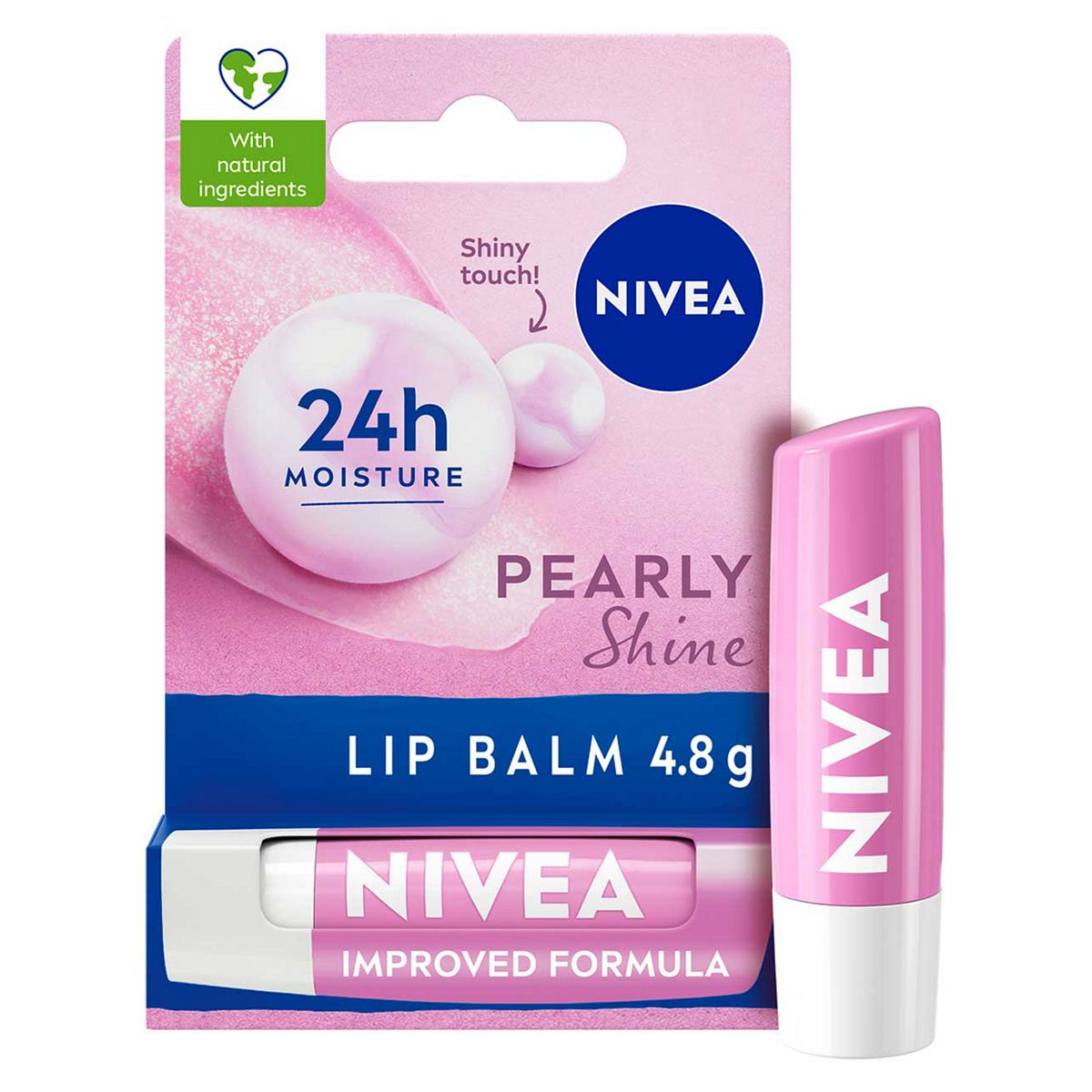 NIVEA Pearly Shine Lip Balm, 4.8g