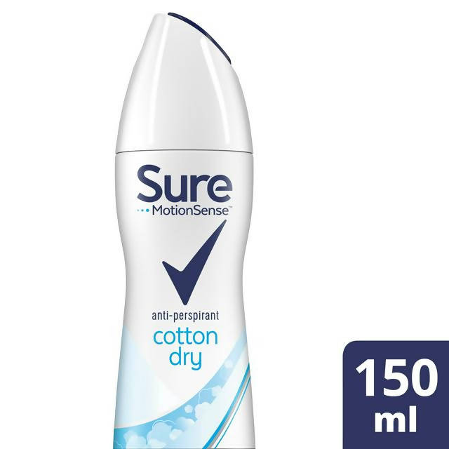 Sure Women Anti-Perspirant Deodorant Aerosol, Cotton Dry 150ml