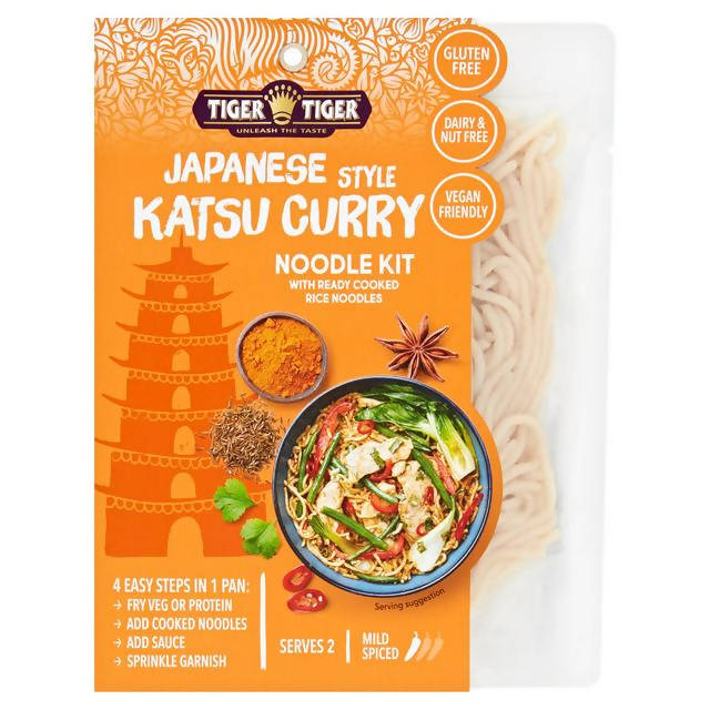 Tiger Tiger Japanese Style Katsu Curry Rice Noodles Ready Kit 350g
