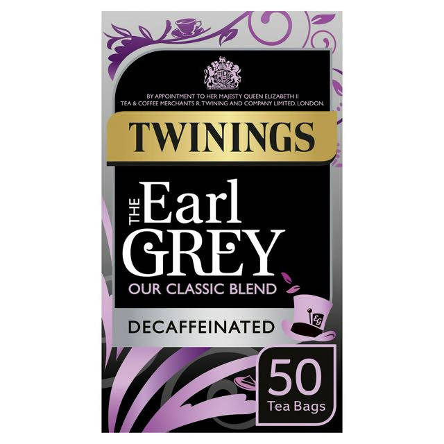 Twinings Decaffeinated Earl Grey Tea, 50 Tea Bags 125g